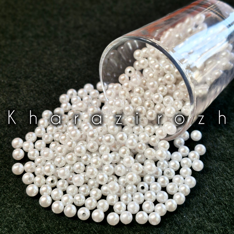 مروارید سفید پلاستیکی بسته ۵۰ گرمی